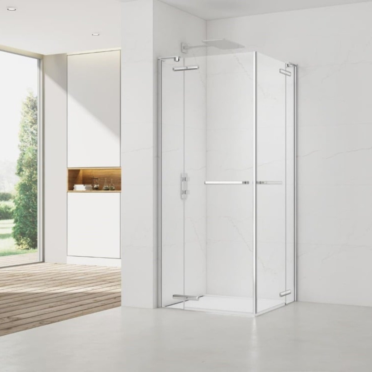 TGD NEW 100x100 cm cabine de douche carrée avec profilé magnétique, verre transparent EasyClean (SATTGDN100100)