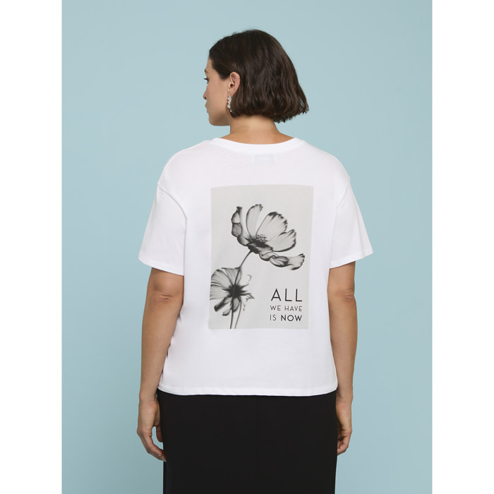 Fiorella Rubino - T-shirt in jersey di cotone - Bianco