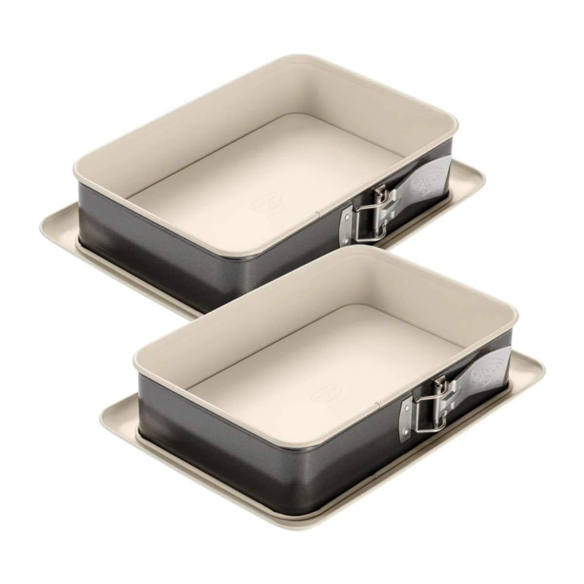 Ensemble de 2 Moules à gâteau céramique et plat four 28 x 18 cm Dr Oetker Back Trend