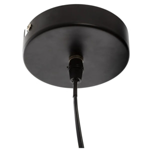 Suspension "Fleur" métal noir D57cm