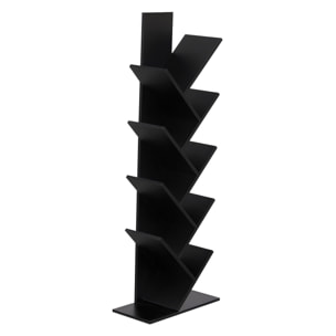Bibliothèque 8 étagères inclinées noire SIMONE