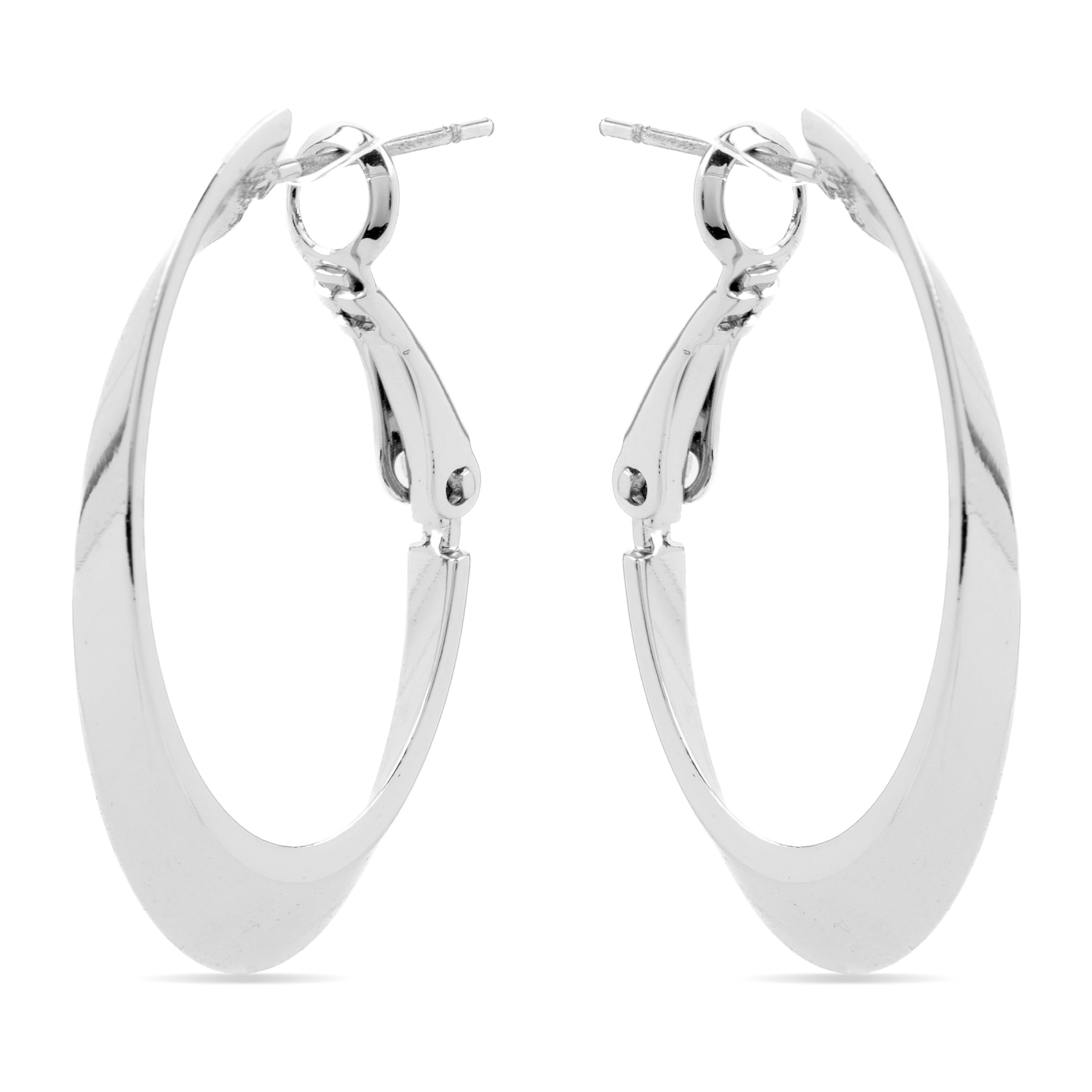 Pendientes de 34,5mm de diámetro acabado plata