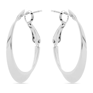 Pendientes de 34,5mm de diámetro acabado plata