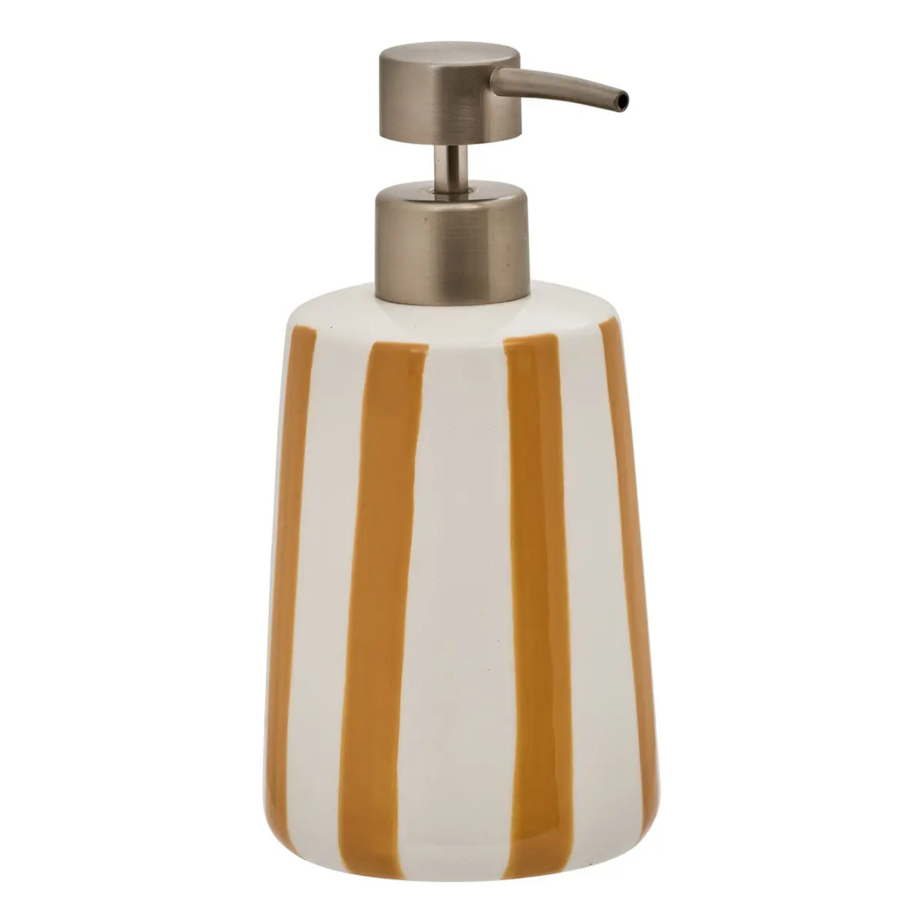 Distributeur de savon Strio à rayures orange blé 400ml