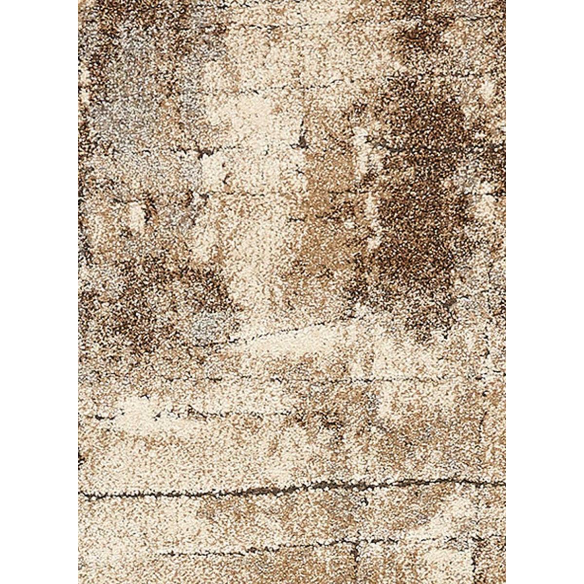 Tapis salon et chambre tissé motif faux uni RUJI