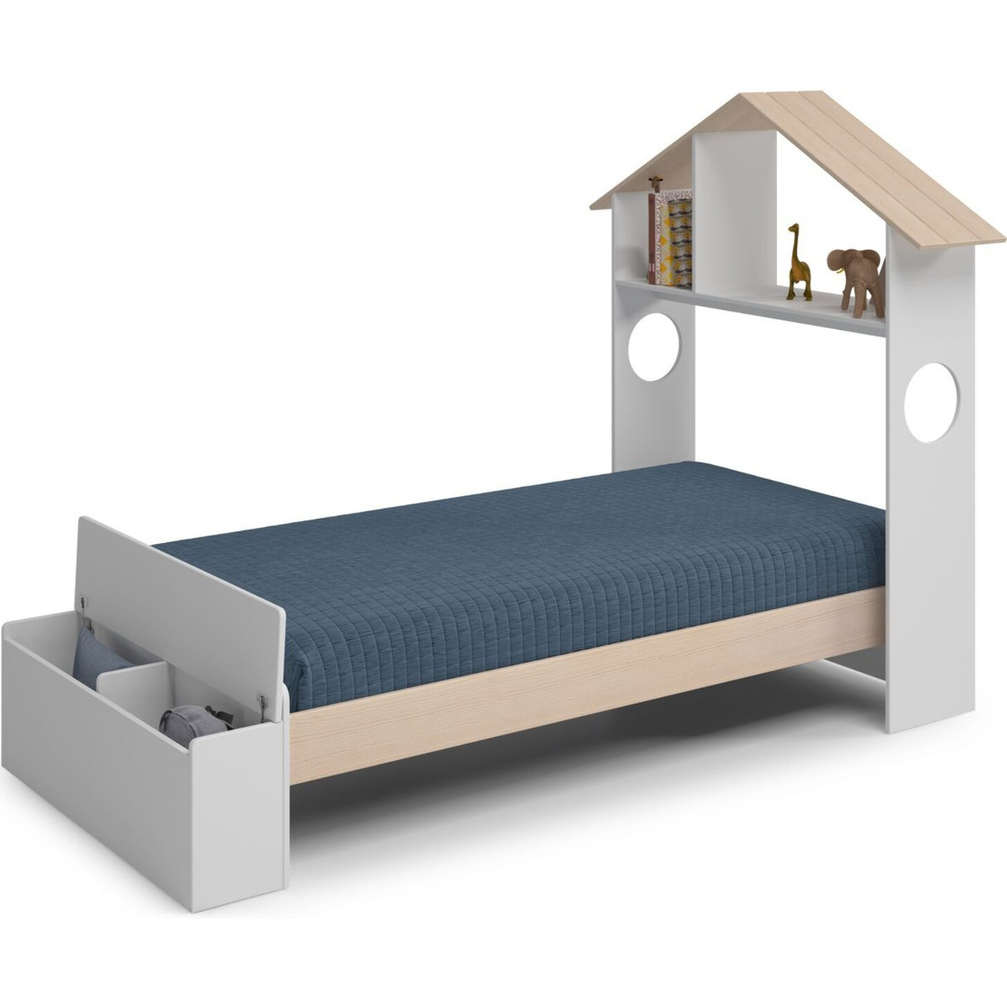 Lit enfant cabane et coffre de rangement - ANATOLE