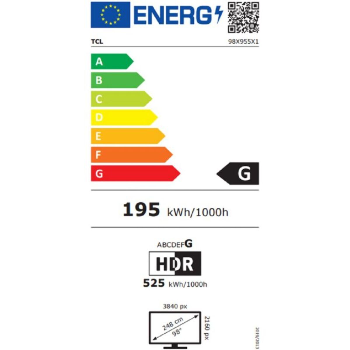 TV QLED TCL Mini LED 98X955