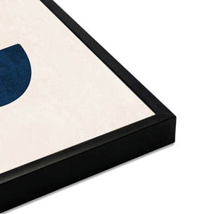 Affiche encadrée formes géométriques bleues Affiche + cadre en métal - Noir