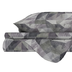 PARURE COPRIPIUMINO RIVER MATRIMONIALE SEPIK GREY