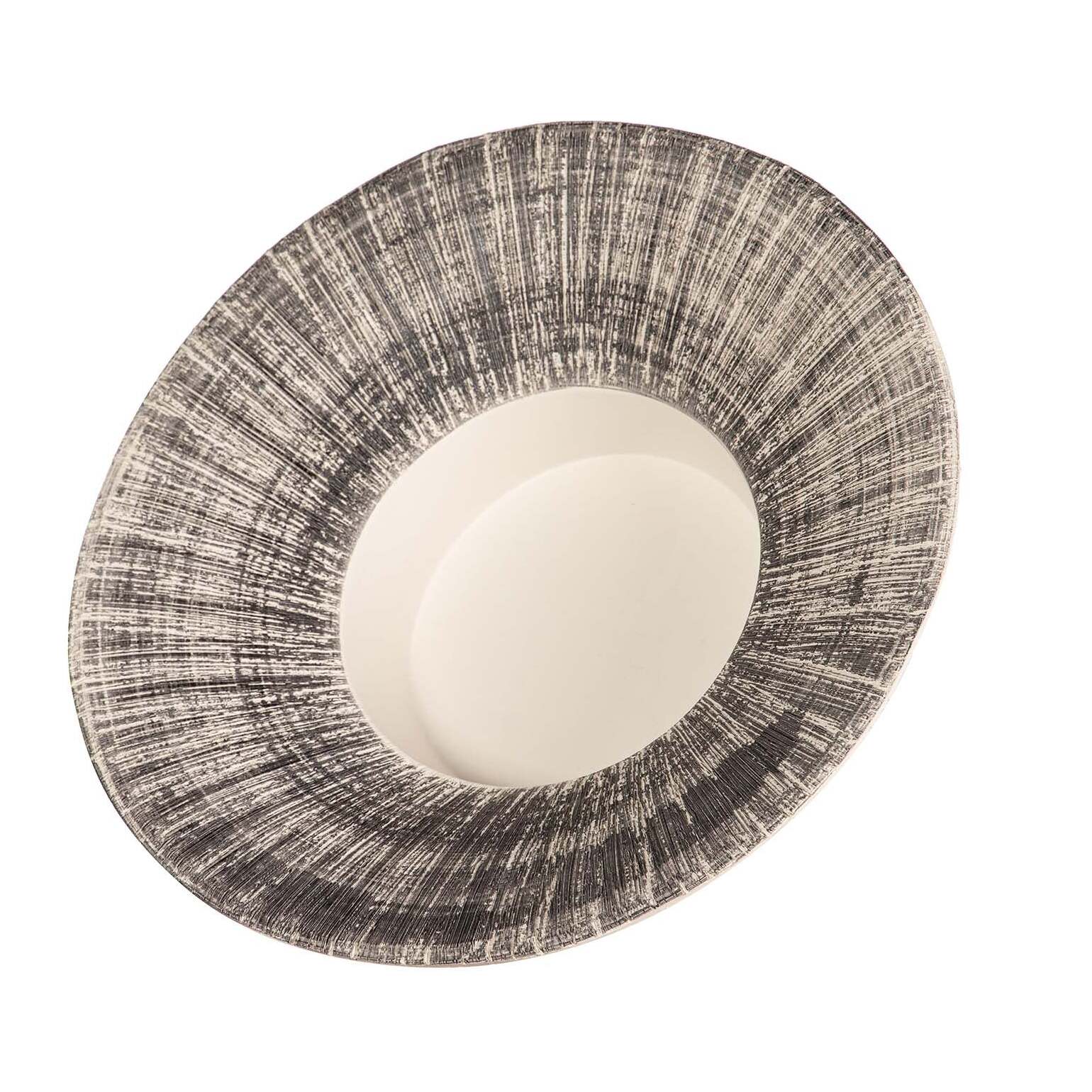 Centro De Mesa Ceramica Marron 35x35x10 Cm