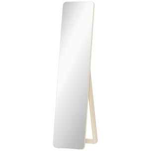 Miroir sur pied et mural rectangulaire dim. 37L x 43l x 156H cm verre MDF bois clair