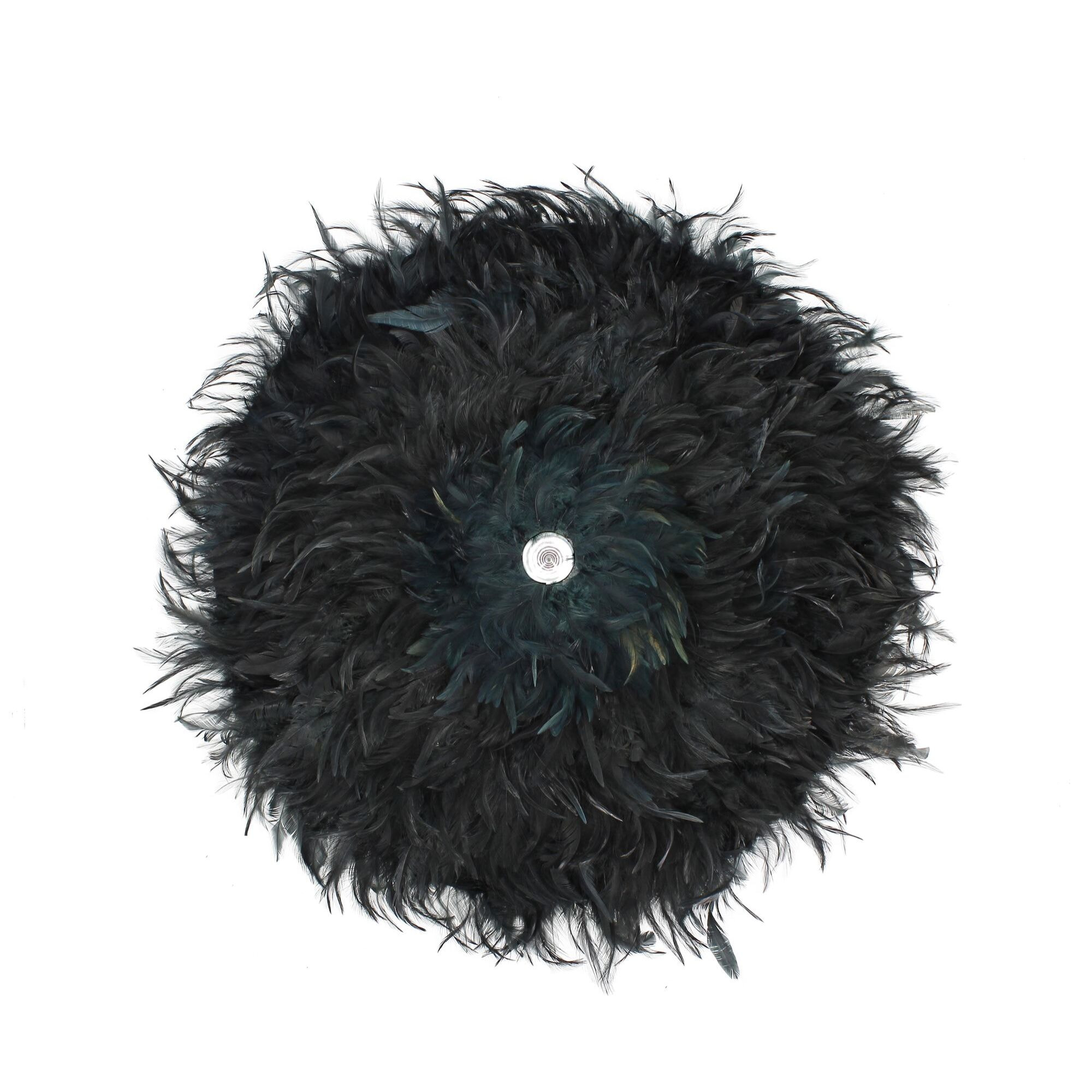 Décoration en plumes de coq et coquillages 60cm KAPAU