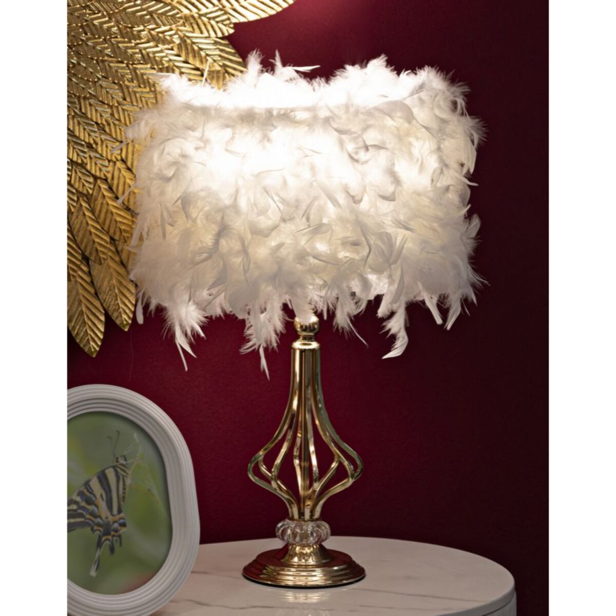 LAMPADA DA TAVOLO TARTY BIANCA CM Ø 25X54