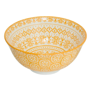 Coupelle à motifs Marly D15,3cm vert et jaune