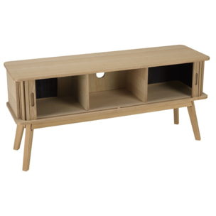 AGATHE - Meuble TV 100x30cm en bois couleur naturelle