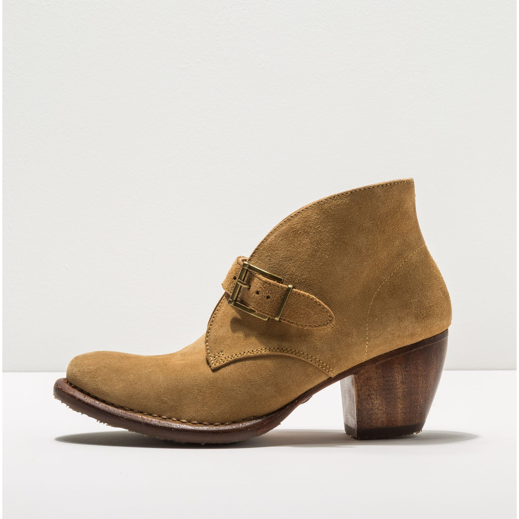 Botines con tacón S3099 LUX SUEDE CAMEL/ MUNSON color Camel