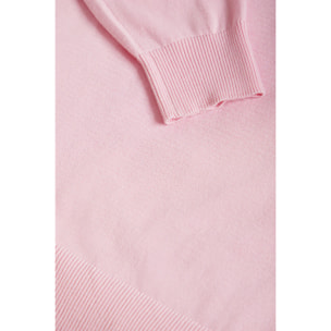 Jersey básico de cuello redondo rosa con logo Rigby Go