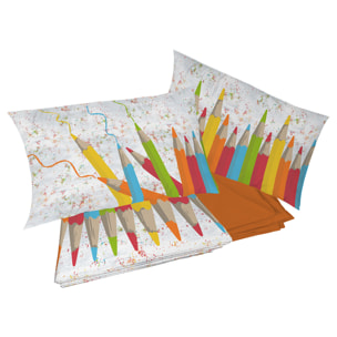 Completo letto matitoni arancio