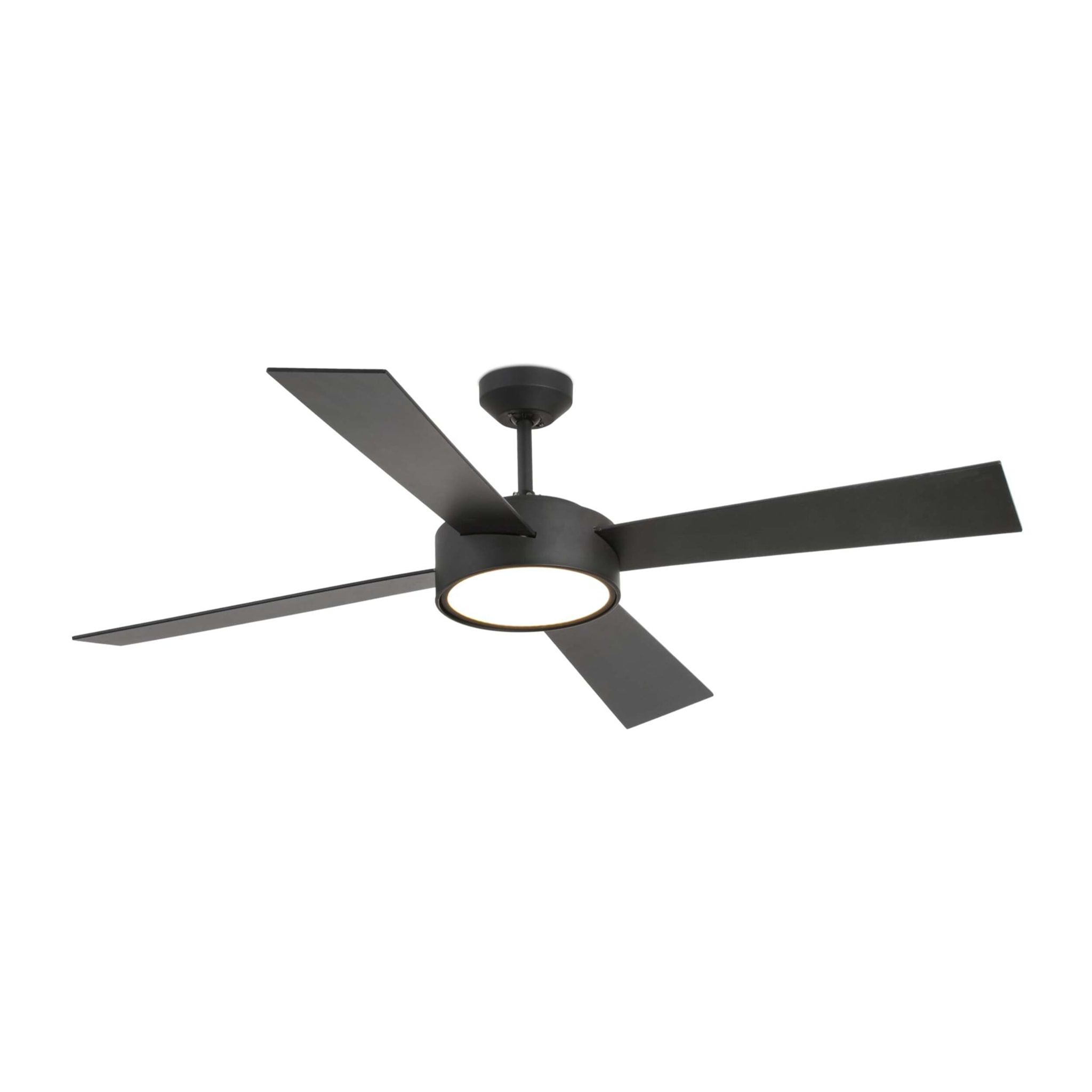 HYDRA L LED Ventilatore a soffitto nero/noce