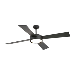 HYDRA L LED Ventilatore a soffitto nero/noce