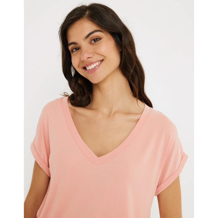 Camiseta Manga Corta Rosa - Amiyin