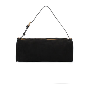 Borsa a spalla da donna Made in Italy - Valoria Chic - Pelle scamosciata - 35.0 x 14.0 x 10.0 cm