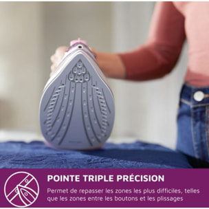 Fer à repasser PHILIPS DST3010/30 fer à vapeur Série 3000 mauve et blanc, 2000W