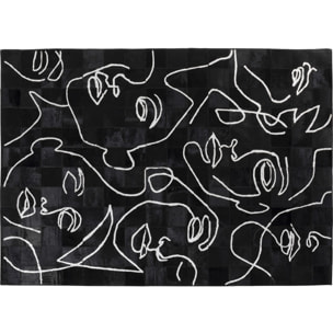 Tapis visages noir Kare Design