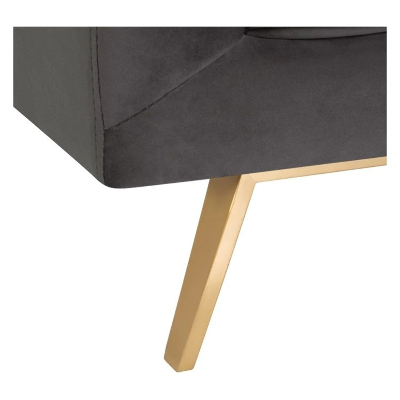 Fauteuil en velours gris - Gatsby