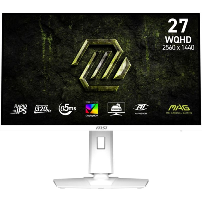 Ecran PC Gamer MSI MAG 274QRFW 27" Fast IPS WQHD 320 Hz HDR 2x HDMI 2.1