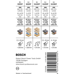 Coffret 6 lames PRO Demolition pour scies sabres - BOSCH - 2607011820