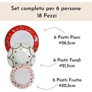 Servizio piatti Joy da 18 pezzi in porcellana