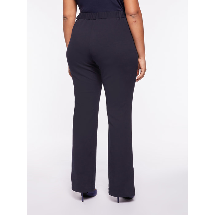 Fiorella Rubino - Pantaloni con spacchi al fondo - Blu