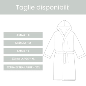 INTRECCI Accappatoio Tinta Unita Nido d’Ape 100% Cotone, Accappatoio Unisex Adulto con Cappuccio e Cinture Taglia M, Bianco