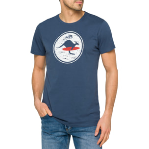 T-shirt in cotone 150 gr Hot Buttered Venice Blu Chiaro