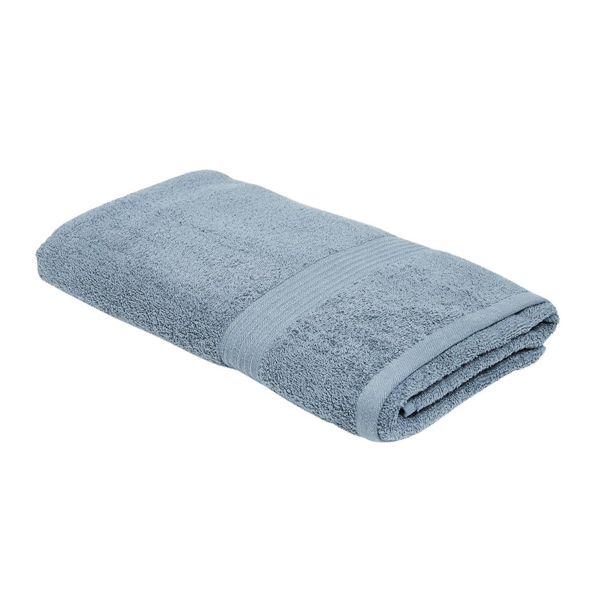 Drap de bain uni ESSENTIAL bleu ardoise