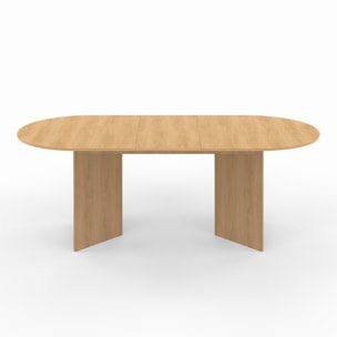 Table à manger extensible Gabin 160-200cm effet hêtre