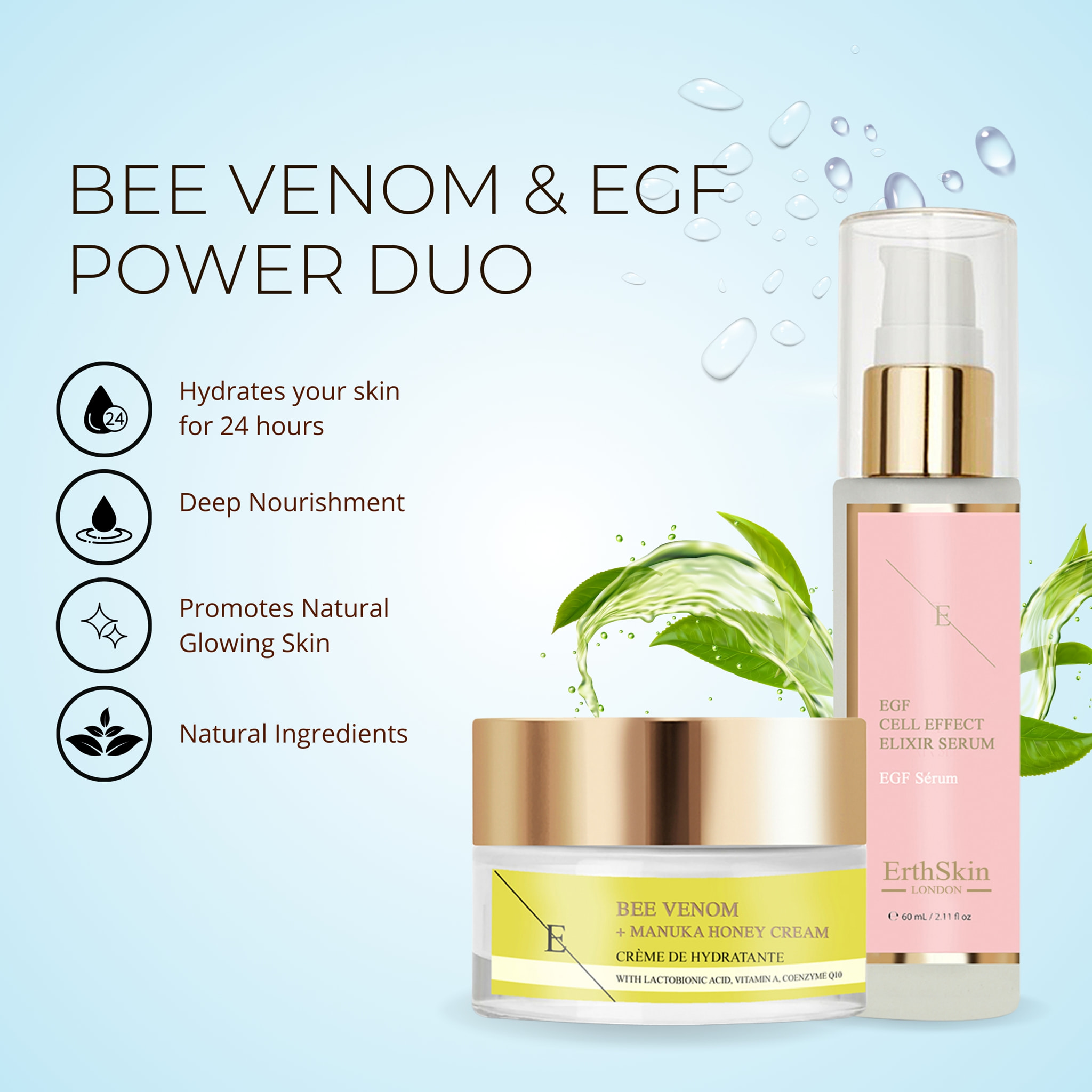 Kit reparador de crema de abeja + EGF
