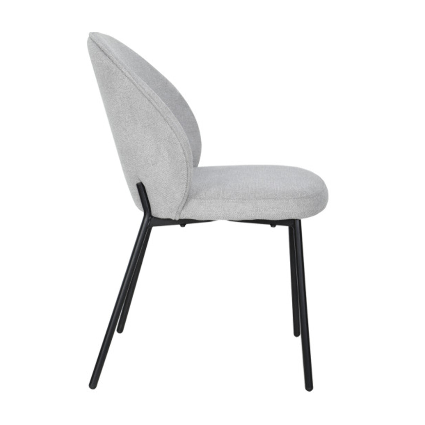 Chaise épurée en tissu avec pieds fins en métal - MARTHA