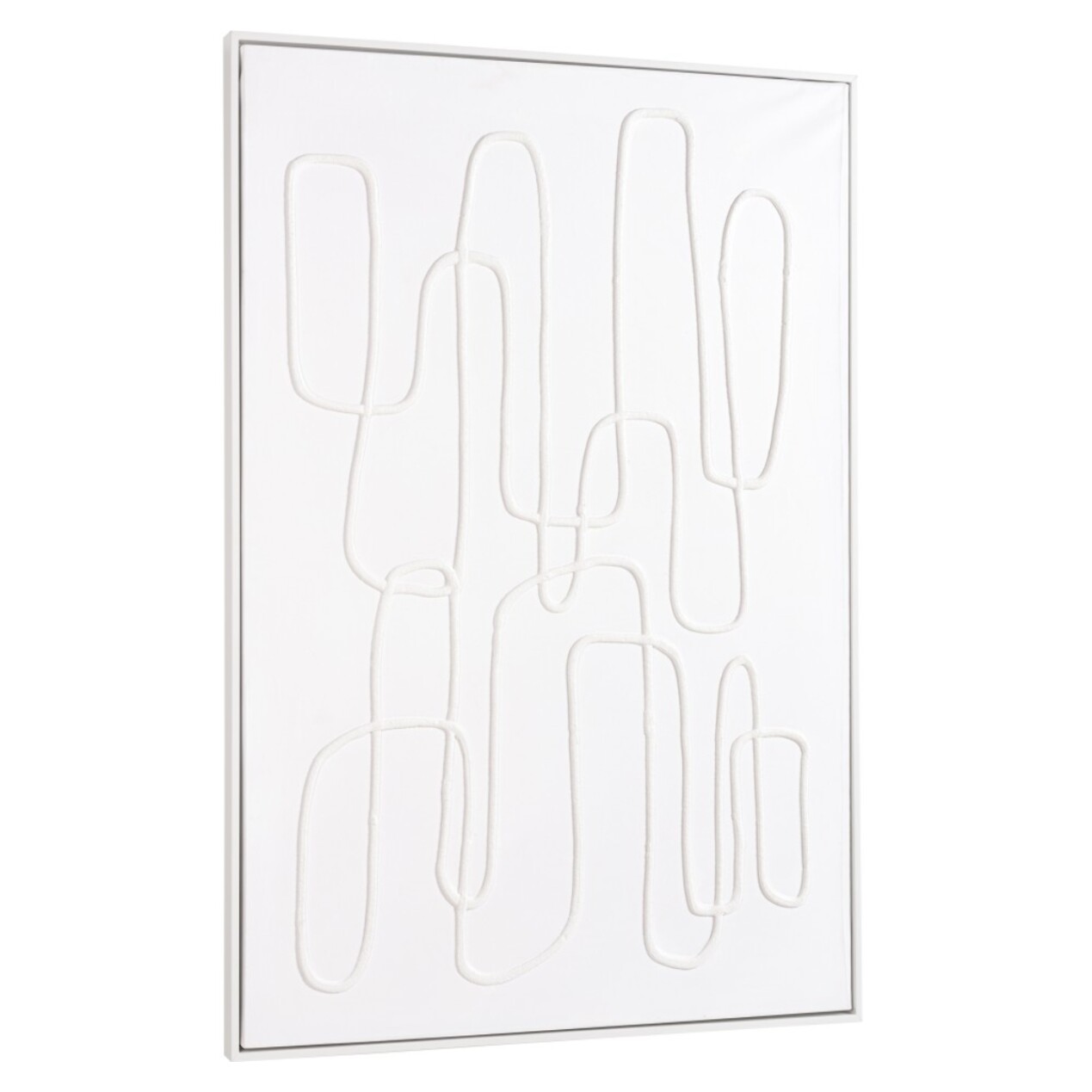 HOMER - Décoration murale 83x123cm lignes abstraites n°1, cadre blanc