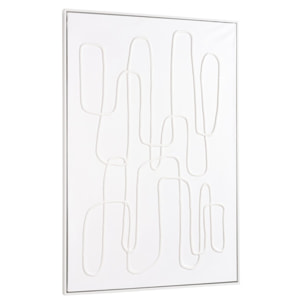 HOMER - Décoration murale 83x123cm lignes abstraites n°1, cadre blanc