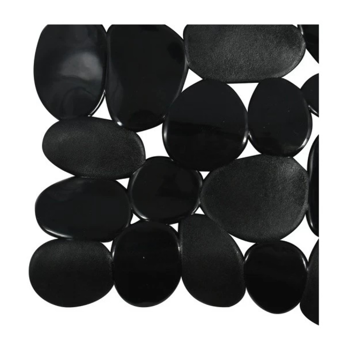 Tapis Fond de douche PVC GALETS 53x53cm Noir MSV