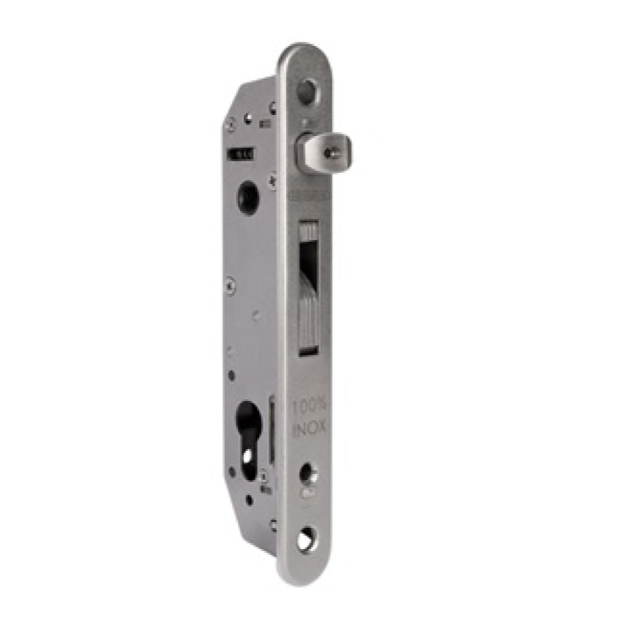 Serrure à encastrer Inox à crochet LOCINOX pour profil de 50 mm - FIFTYLOCK