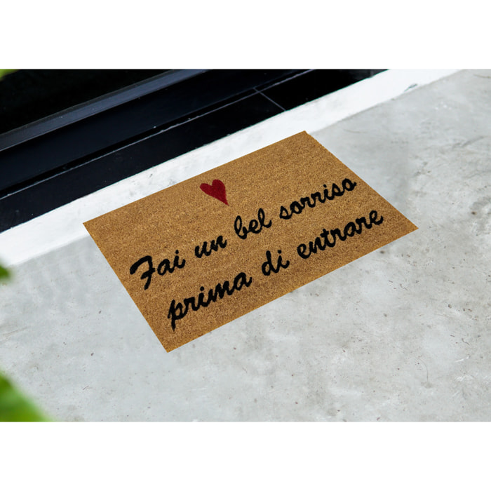 Zerbino Ingresso Casa Antiscivolo In Cocco Scritte Divertenti Sorriso