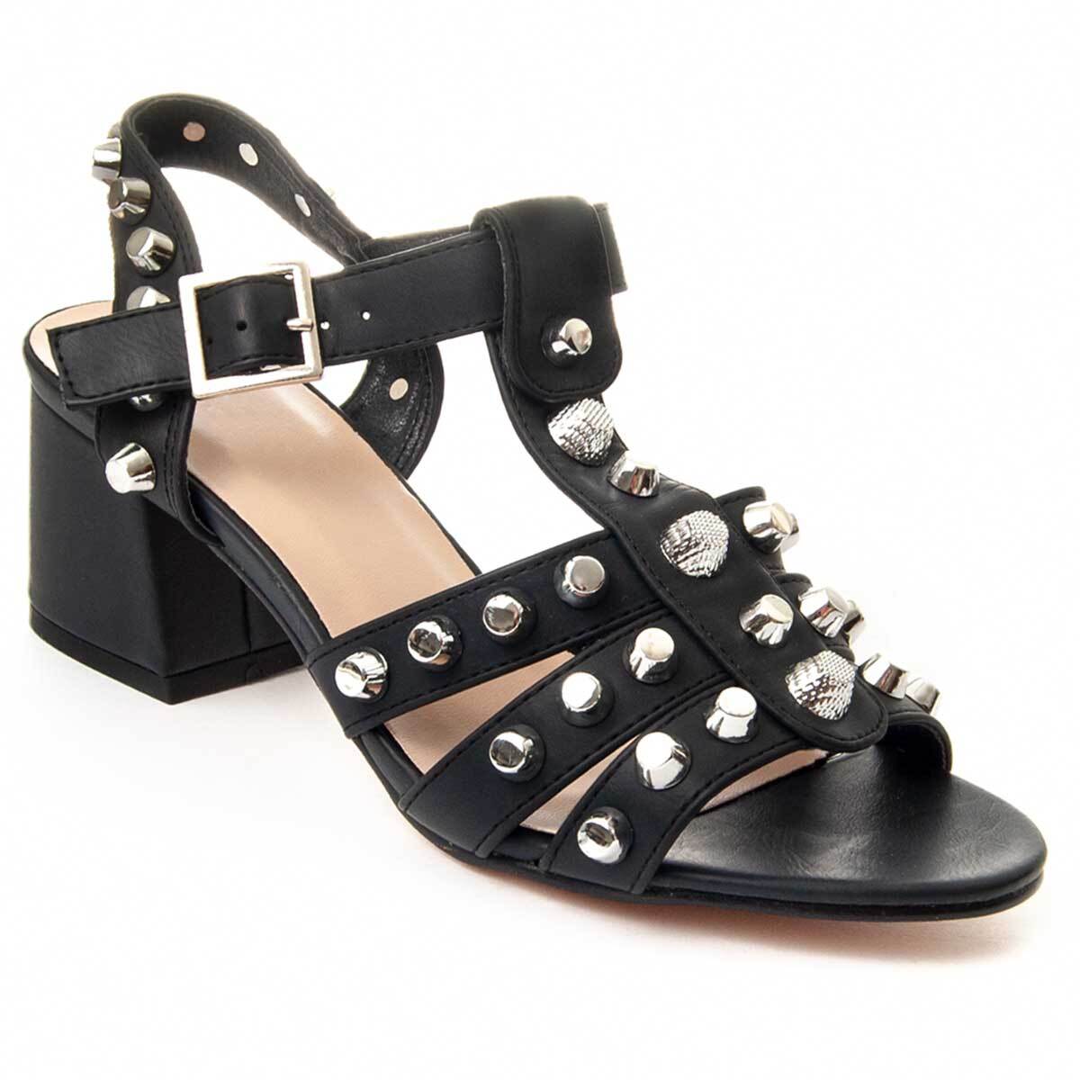 Sandalias de Tacón - Negro - Altura: 6 cm