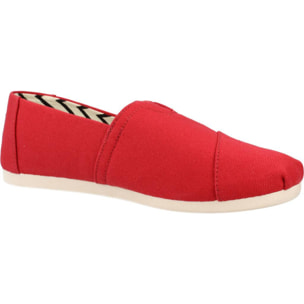 ALPARGATAS TOMS RED RECYCLED COTTON CANVAS