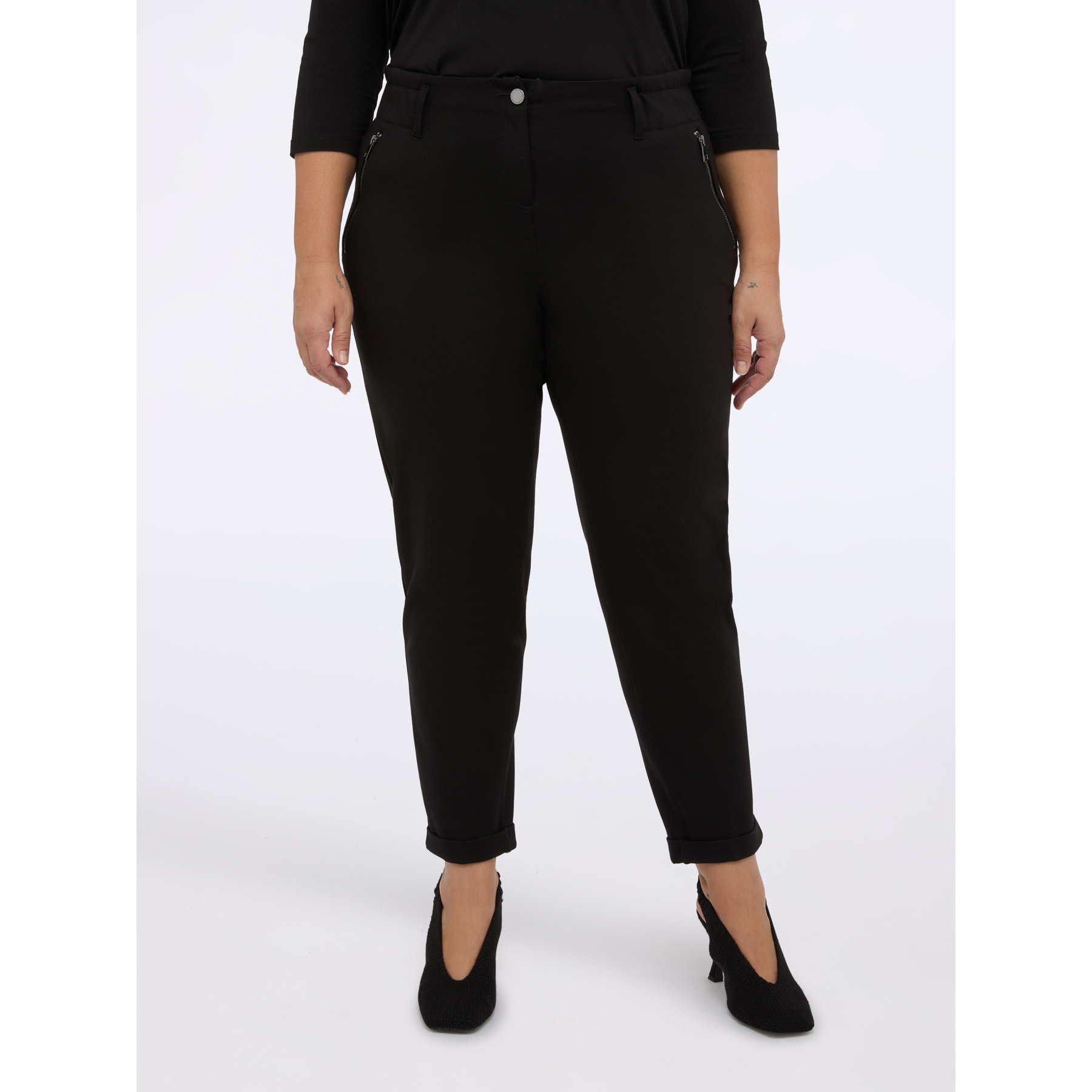 Fiorella Rubino - Pantaloni Ballon in Punto Milano - Nero