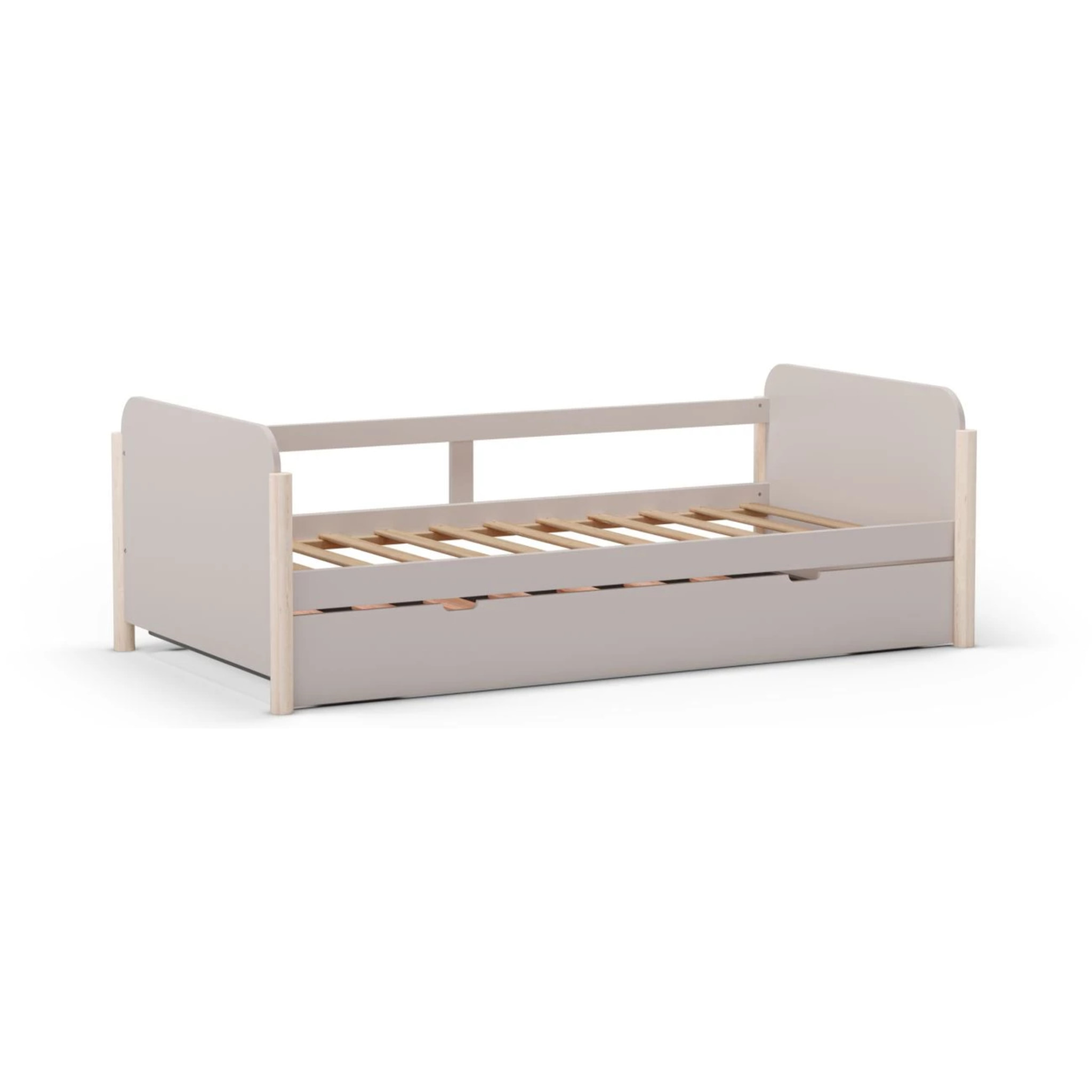 Cama doble juvenil Misty Dawn Beige - Oak Soft