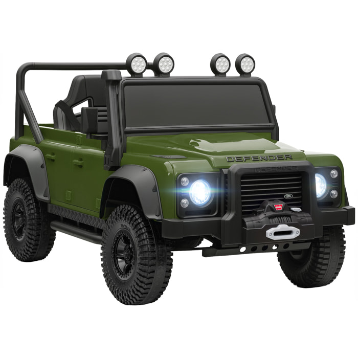 Voiture électrique enfant Land Rover Defender 110 SVX 12V 5Km/h max. télécommande vert