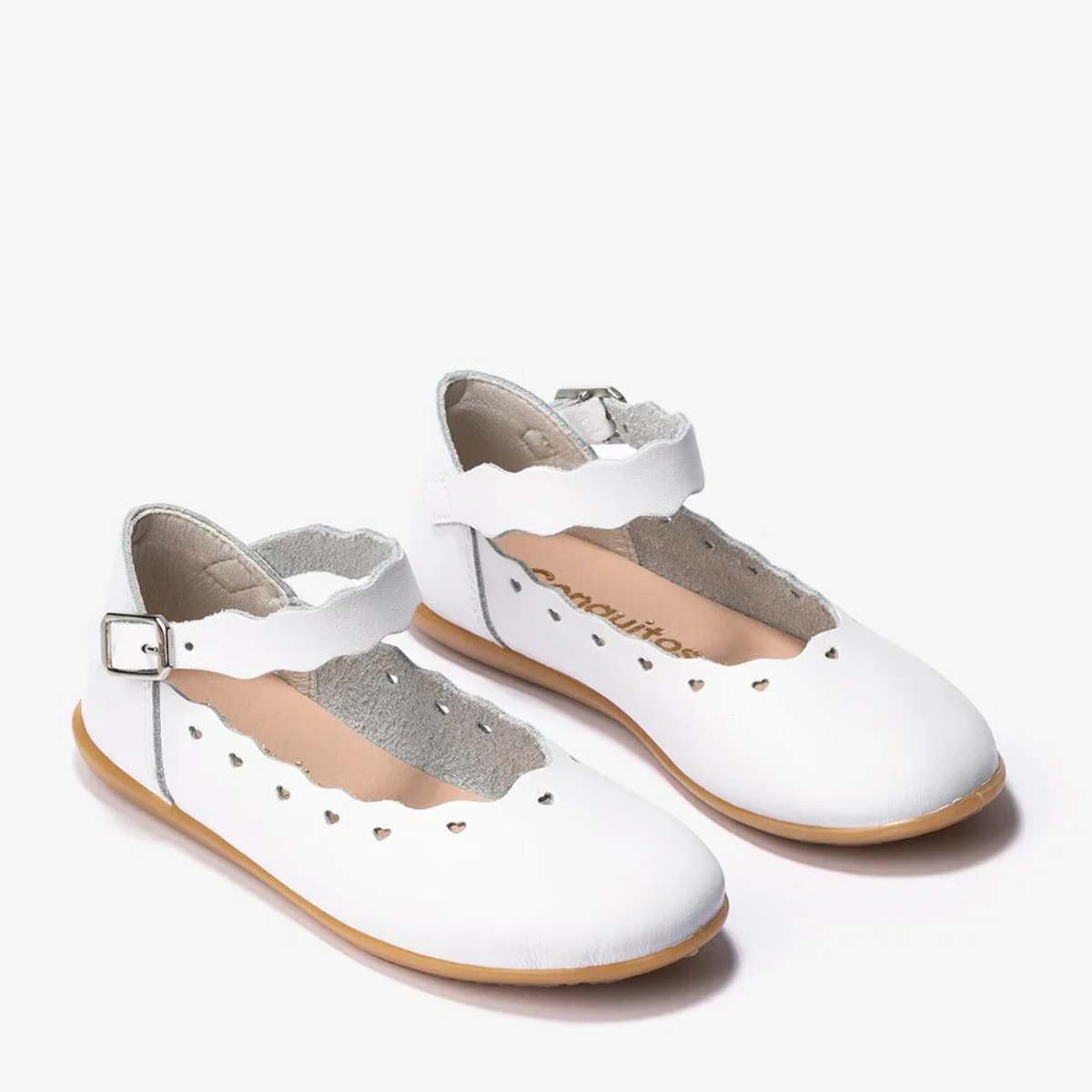 Bailarinas de niña con hebilla blanca